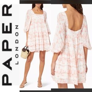 NWT Paper London 100% Silk Begonia Dress in Hanzel + Petal 8